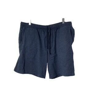 Eddie Bauer Men's Shorts Bermudas  Navy Blue Pull On Elastic & Tie XL